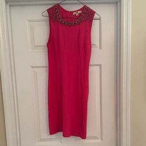 Elegant Pink Sleeveless Dress